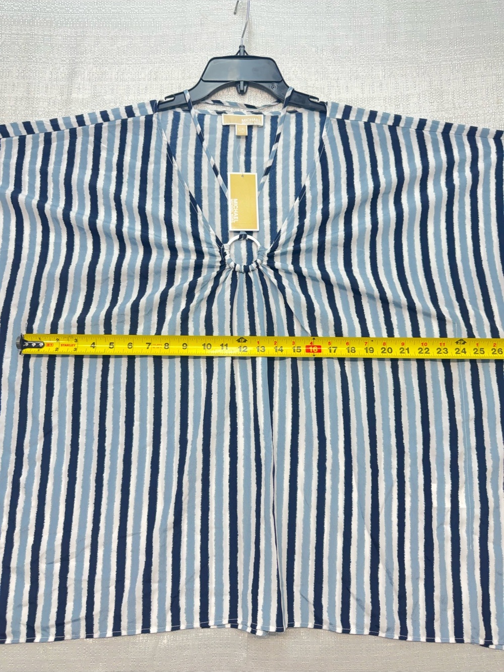 MICHAEL MICHAEL KORS Women's Ikat Ring Flutter Top SIZE L/XL - Picture 5 of 9